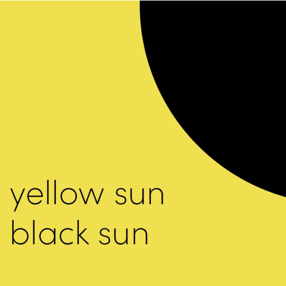 a yellow sun a black sun